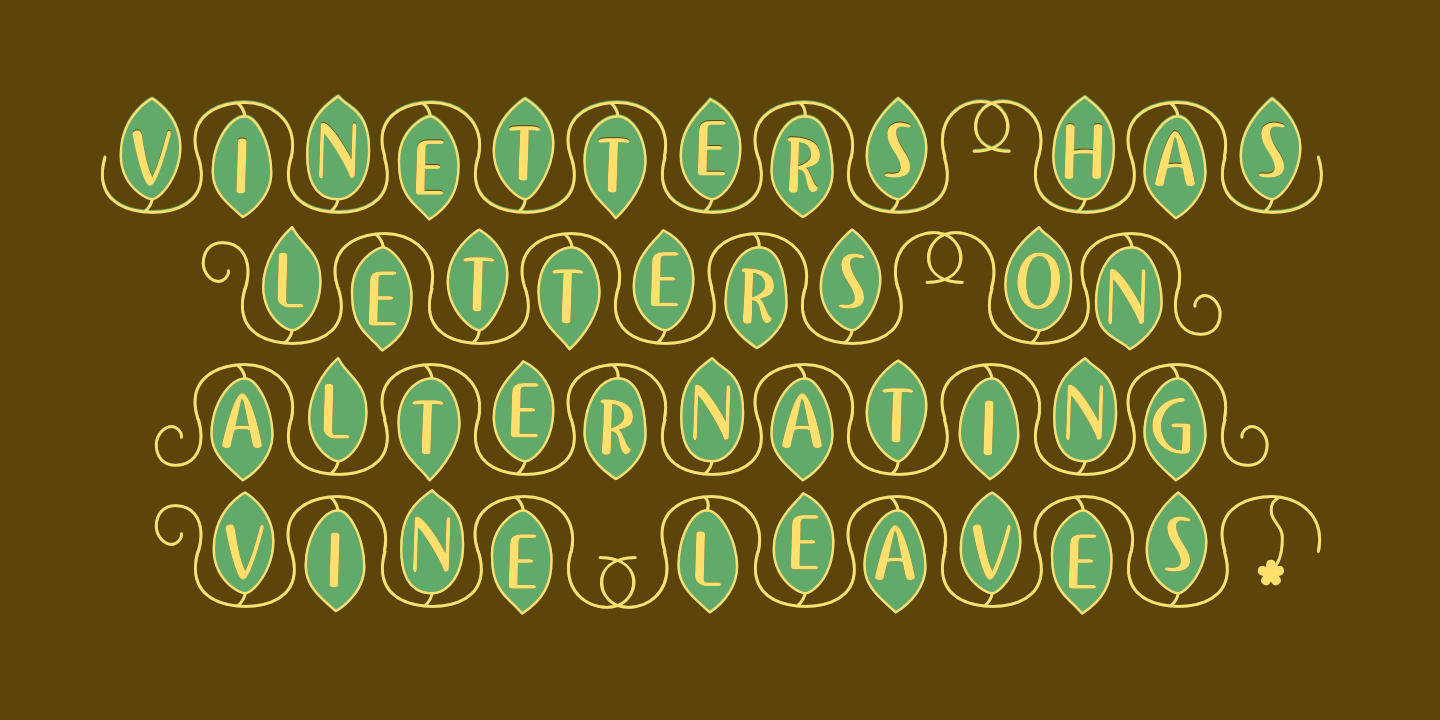 Vinetters Bold Font preview